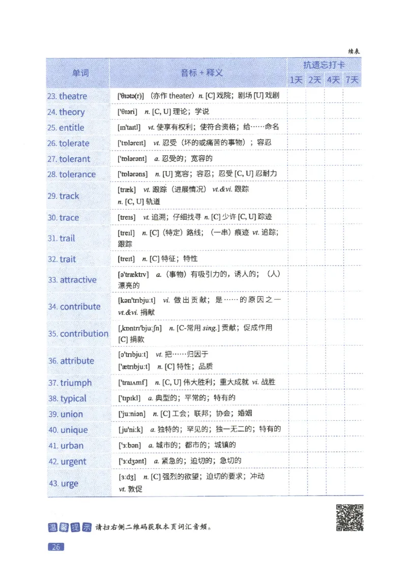 27考研词汇闪过真题重点高频词精缩本_27考研真题_考研英语一、二真题+解析（1994-2026）_考研词汇默写本合集_02.词汇闪过_附册（共9本）