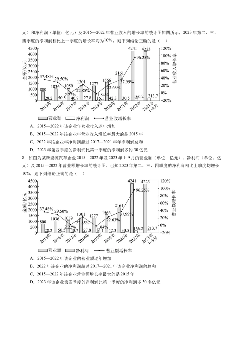 第01讲随机抽样、统计图表、用样本估计总体（八大题型）（练习）（原卷版）_2025年新高考资料_一轮复习_2025年高考数学一轮复习讲练测（新教材新高考，含2024高考真题）