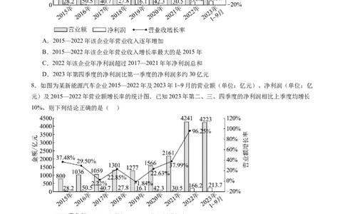 第01讲随机抽样、统计图表、用样本估计总体（八大题型）（练习）（原卷版）_2025年新高考资料_一轮复习_2025年高考数学一轮复习讲练测（新教材新高考，含2024高考真题）