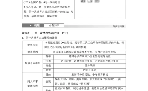 板块四　第十七单元　第53讲　第一次世界大战与战后国际秩序_07高考历史_2025年新高考资料_一轮复习_2025高考大一轮复习历史（通史版）_配套word版文档板块一第2单元&mdash;板块四