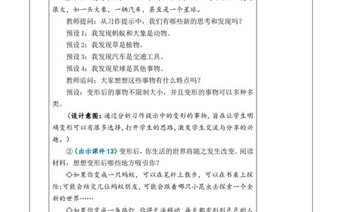 习作：变形记优质版教案_25秋1-6年级语文上册课件教案_25秋统编版语文六年级上册_统编版语文六年级上册教学资源包（25秋七彩课堂）_1.第一单元_习作：变形记_教案