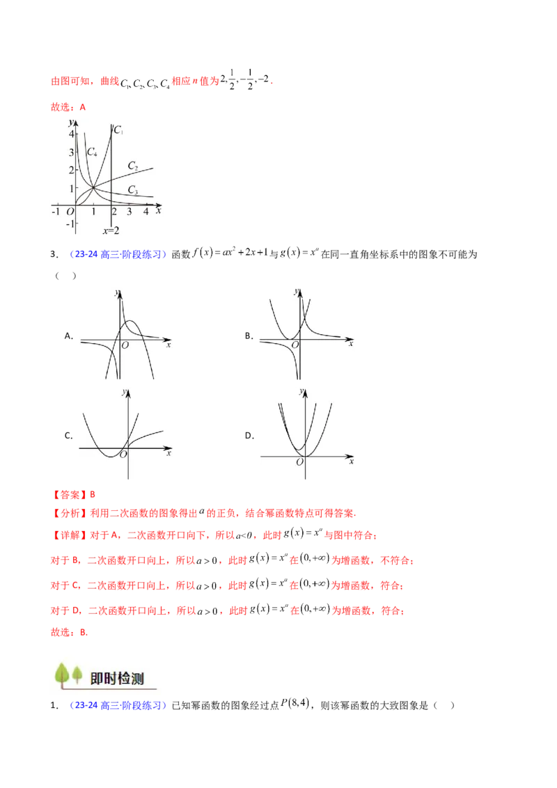 第02讲幂函数与二次函数（教师版）_2025年新高考资料_一轮复习_备战2025年高考数学一轮复习考点帮_备战2025年高考数学一轮复习考点帮（新高考通用）（完结）_第二部分专项讲义