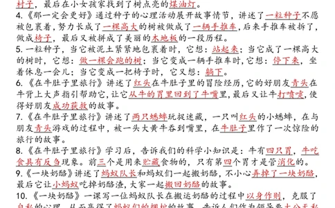 三年级上册语文全册课文知识点归纳（小张老师整理）_小学1-6年级常用的上册资源汇总_三年级上册资料(1)