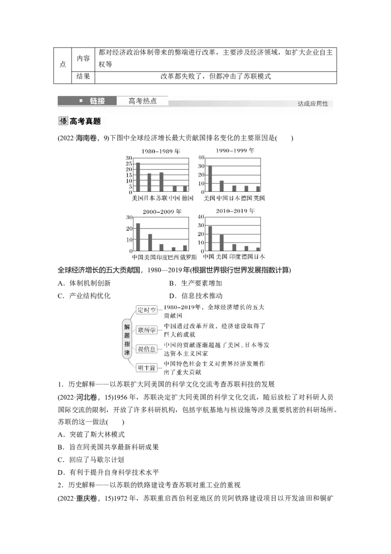 板块四　第十五单元　第46讲　社会主义国家的发展与变化_07高考历史_2025年新高考资料_一轮复习_2025高考大一轮复习讲义+课件精准备考2025年新高三历史一轮复习备课课件（完结）