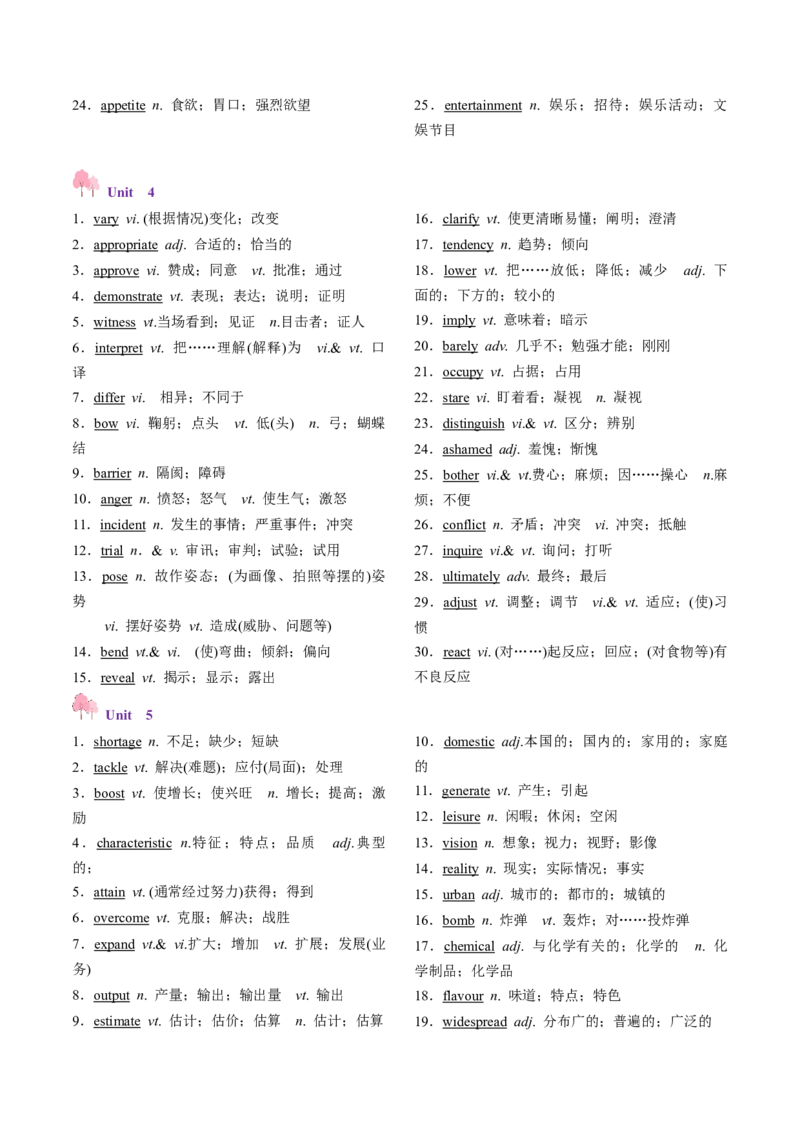 第02讲单词+短语（选择性必修一~选择性必修二）重点易考单词变形+词义辨析（讲义）（解析版）_03高考英语_新高考复习资料_2025年新高考复习_词汇