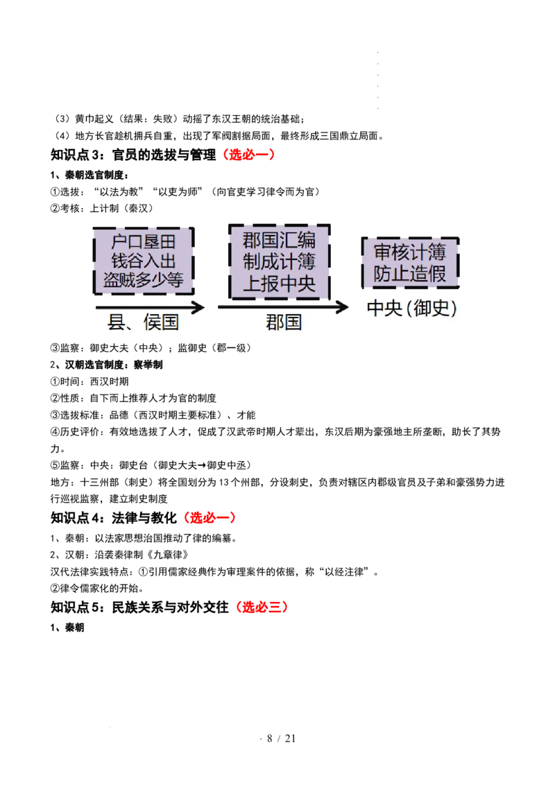 第03讲秦汉统一多民族封建国家的建立与巩固（讲义）（解析版）_07高考历史_新高考复习资料_2024年新高考复习资料_一轮复习资料_讲义+练习