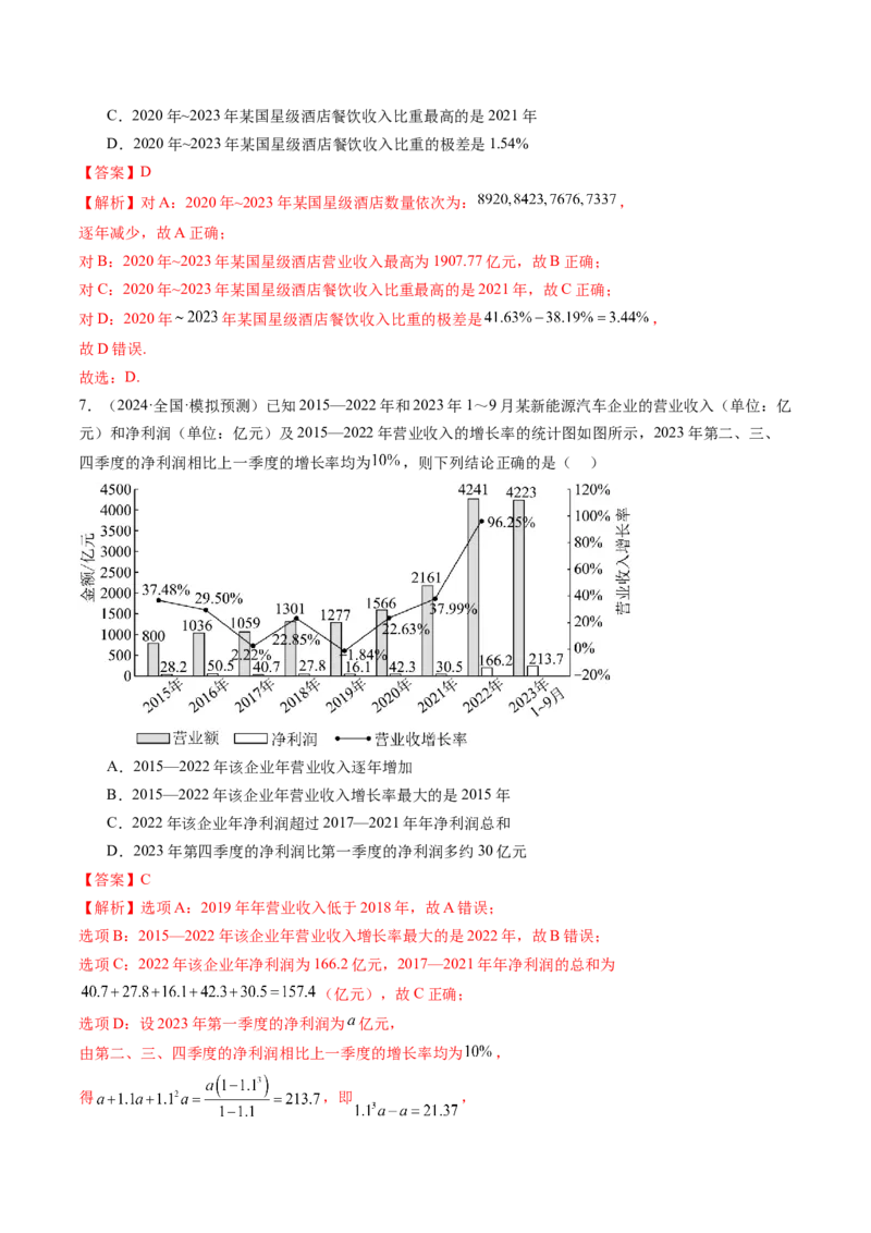 第01讲随机抽样、统计图表、用样本估计总体（八大题型）（练习）（解析版）_2025年新高考资料_一轮复习_2025年高考数学一轮复习讲练测（新教材新高考，含2024高考真题）