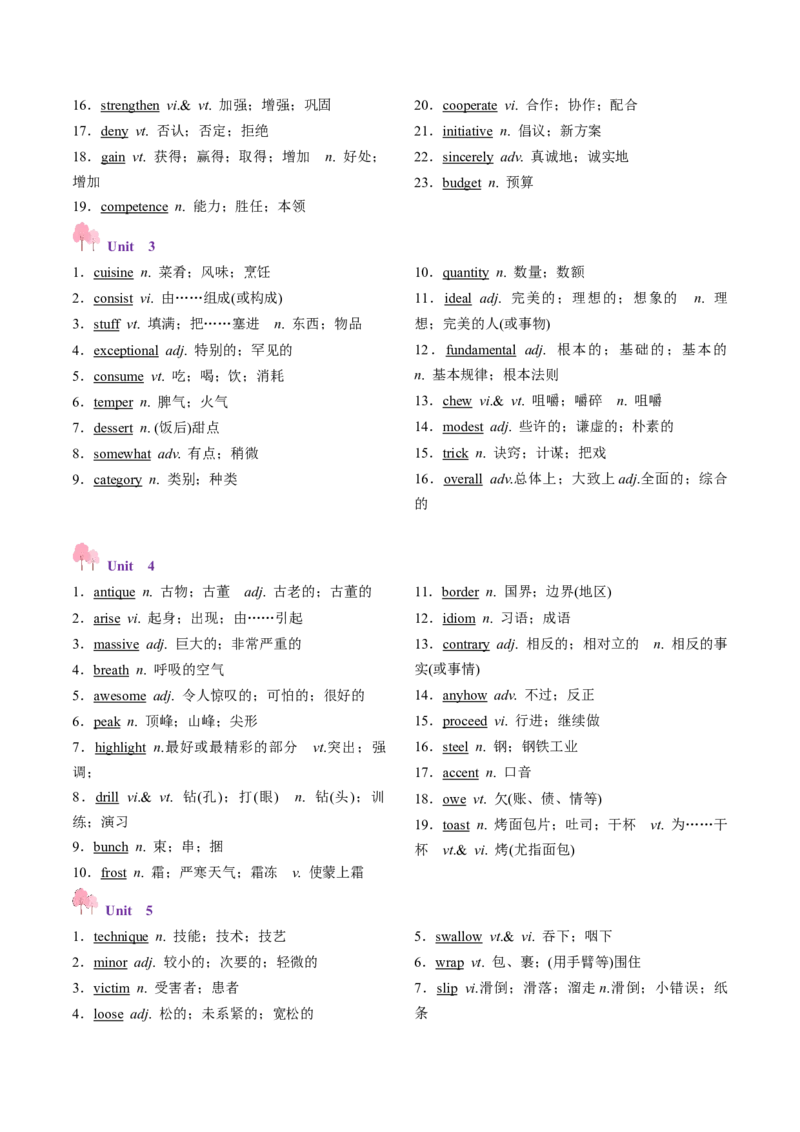 第02讲单词+短语（选择性必修一~选择性必修二）重点易考单词变形+词义辨析（讲义）（原卷版）_03高考英语_新高考复习资料_2025年新高考复习_词汇