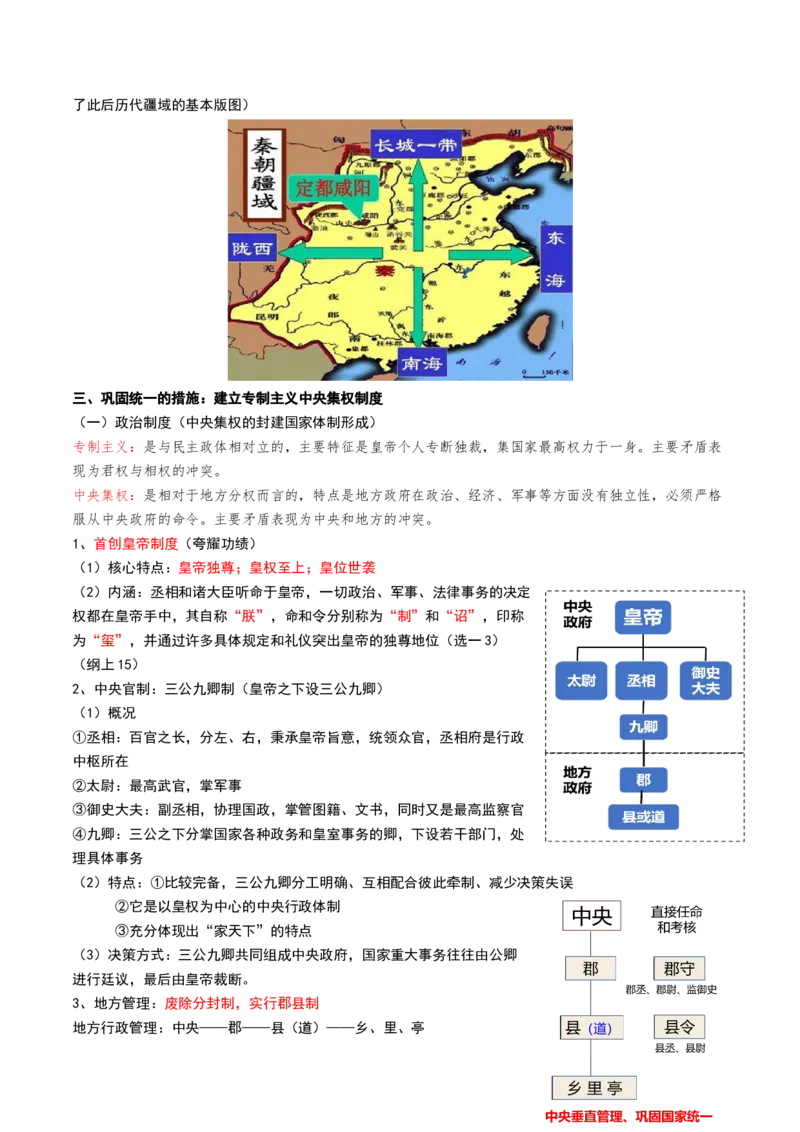 第03讲秦汉统一多民族封建国家的建立与巩固（讲义）（解析版）_07高考历史_2025年新高考资料_一轮复习_2025年高考历史一轮复习讲练测（新教材新高考）（完结）_讲义+练习
