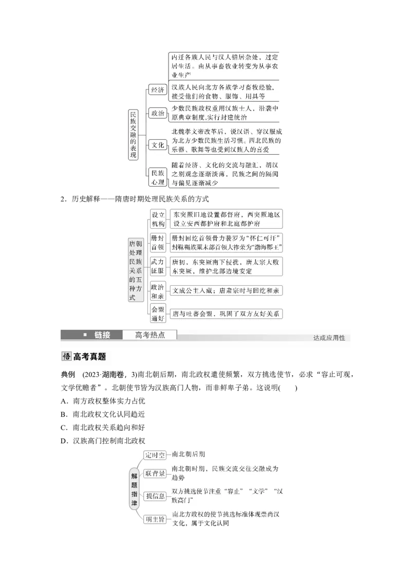 板块一　第三单元　第5讲　从三国至隋唐的政权更迭与民族交融_07高考历史_2025年新高考资料_一轮复习_2025高考大一轮复习历史（通史版）_学生用书Word版文档全书_大一轮复习讲义