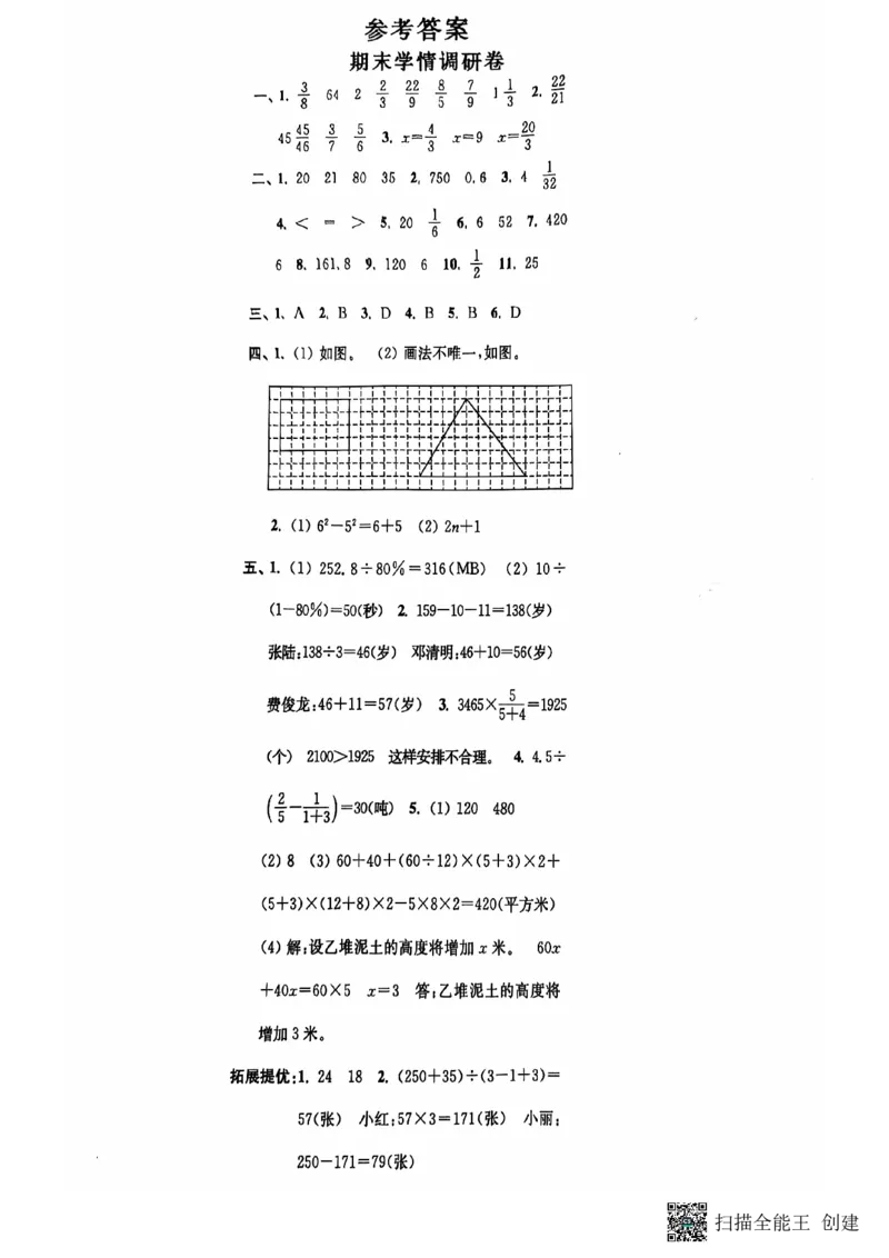 六年级期末数学苏教版_小学1-6年级常用的上册资源汇总_六年级上册资料(1)