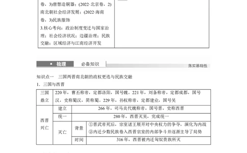 板块一　第三单元　第5讲　从三国至隋唐的政权更迭与民族交融_07高考历史_2025年新高考资料_一轮复习_2025高考大一轮复习历史（人教版）_配套word版文档板块一第2单元&mdash;板块四