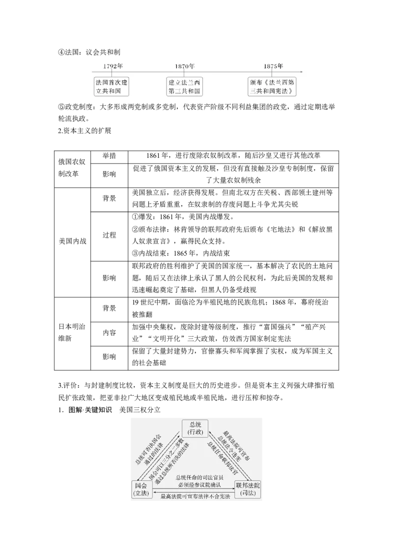 板块四　第十二单元　第35讲　资产阶级革命与资本主义制度的确立_07高考历史_2025年新高考资料_一轮复习_2025高考大一轮复习历史（人教版）_配套word版文档板块一第2单元&mdash;板块四