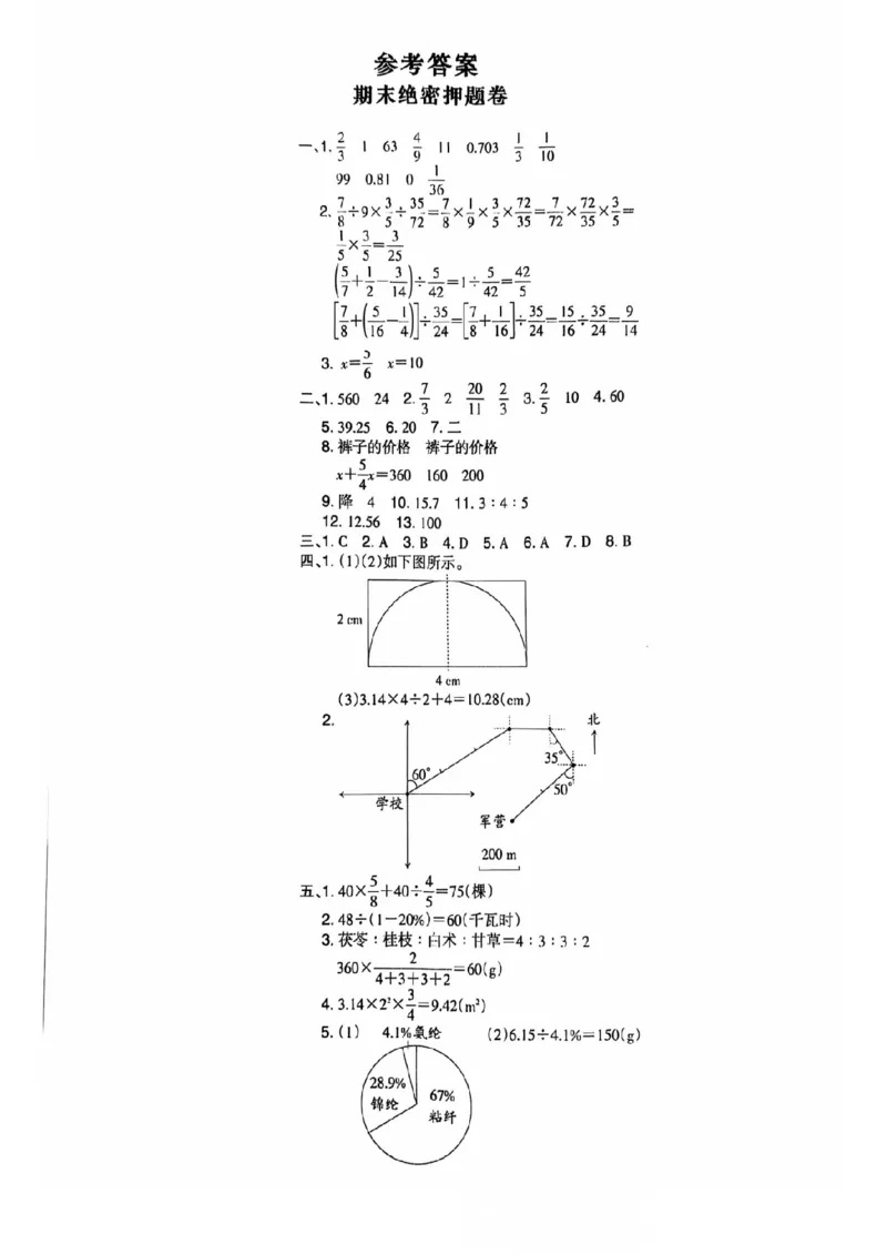 六年级期末数学人教版_小学1-6年级常用的上册资源汇总_六年级上册资料(1)