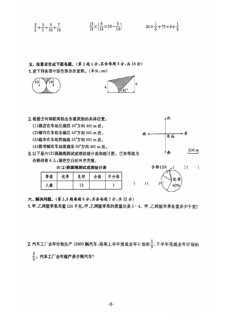 六年级期末数学人教版_小学1-6年级常用的上册资源汇总_六年级上册资料(1)
