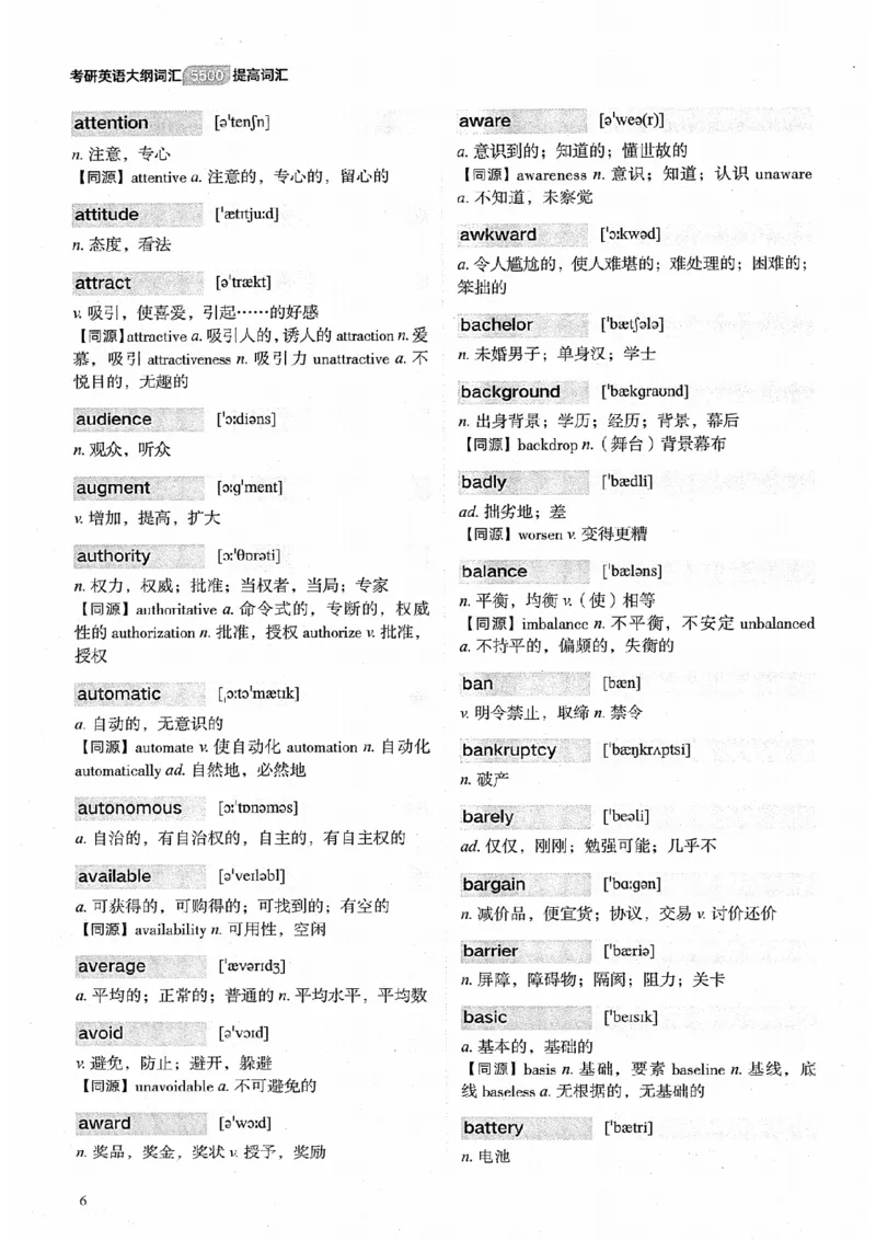 26考研英语大纲词汇5500提高词汇-新文道_27考研真题_考研英语一、二真题+解析（1994-2026）_考研英语大纲词汇