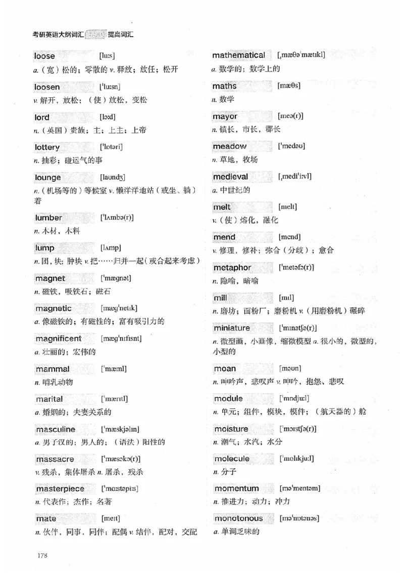 26考研英语大纲词汇5500提高词汇-新文道_27考研真题_考研英语一、二真题+解析（1994-2026）_考研英语大纲词汇