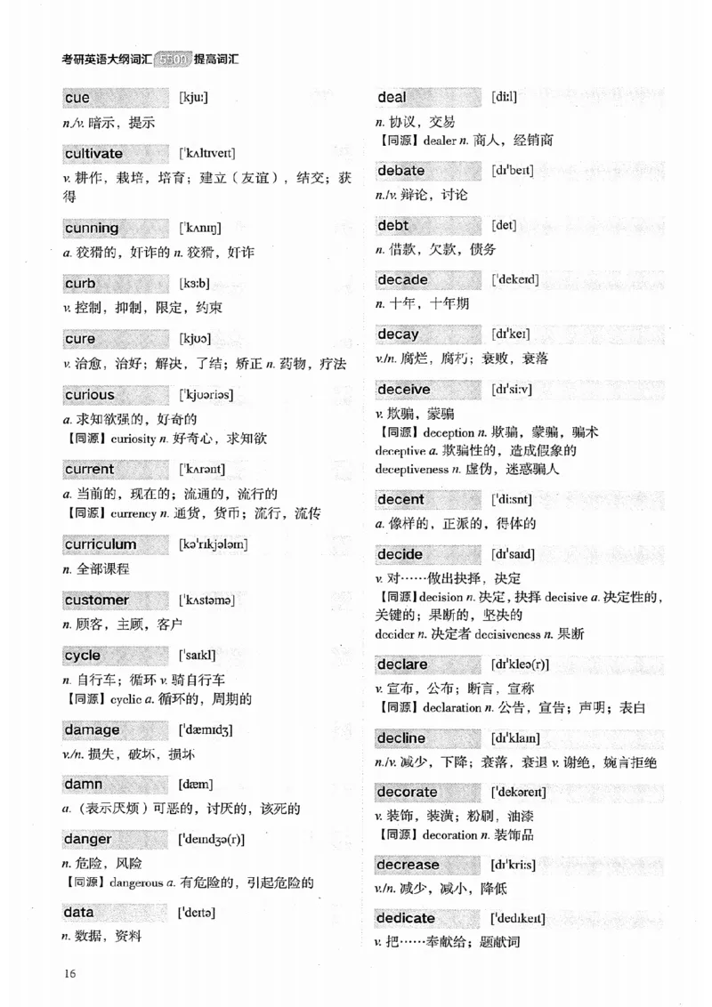 26考研英语大纲词汇5500提高词汇-新文道_27考研真题_考研英语一、二真题+解析（1994-2026）_考研英语大纲词汇