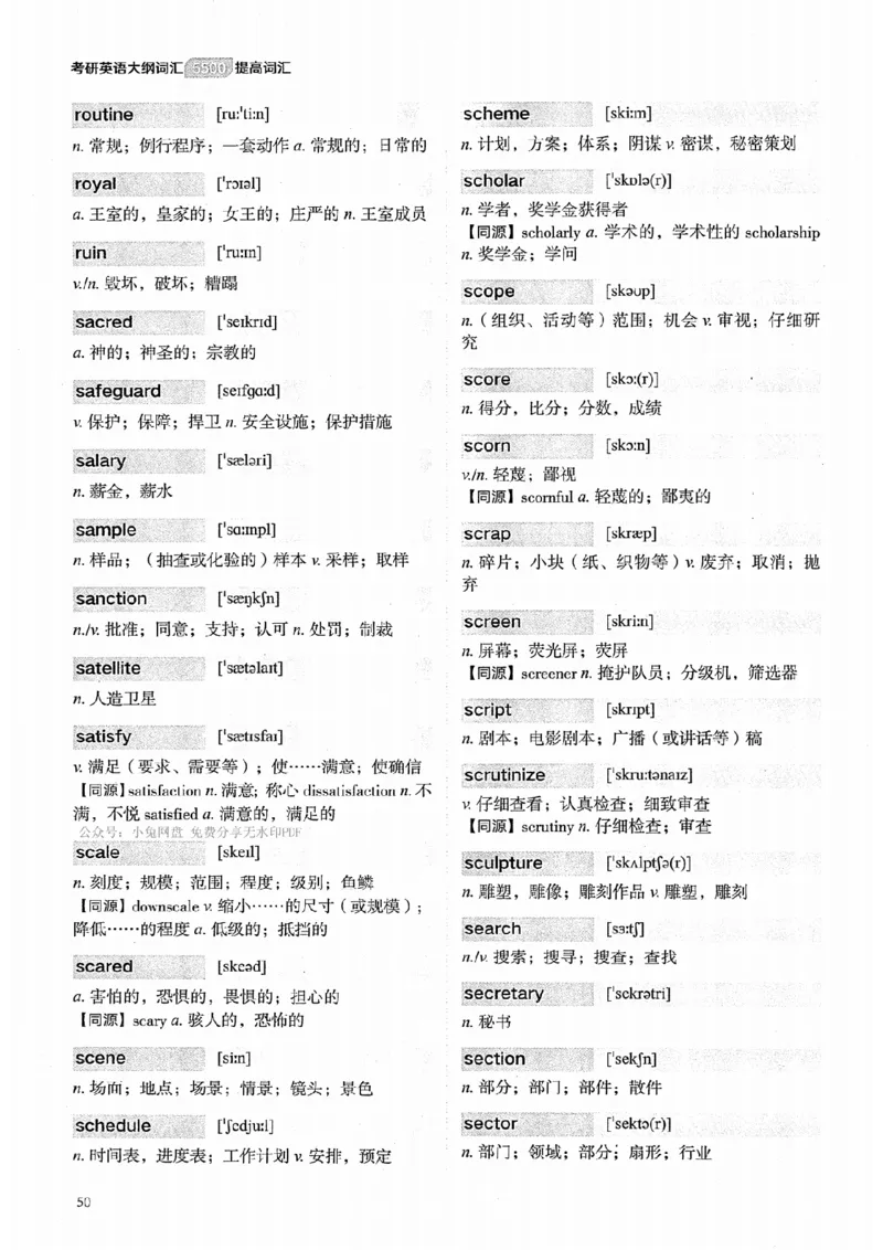 26考研英语大纲词汇5500提高词汇-新文道_27考研真题_考研英语一、二真题+解析（1994-2026）_考研英语大纲词汇