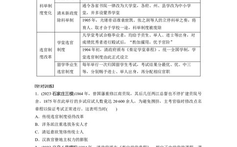 板块二　第十单元　第31讲　近代中国的选官制度与对外交往_07高考历史_2025年新高考资料_一轮复习_2025高考大一轮复习讲义+课件精准备考2025年新高三历史一轮复习备课课件（完结）