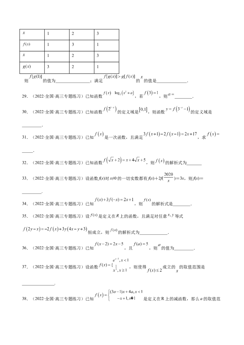 第03讲函数的概念（原卷版）_02高考数学_通用版（老高考）复习资料_2023年复习资料_一轮复习_通用版2023届数学高考一轮教案（Word版，含解析）