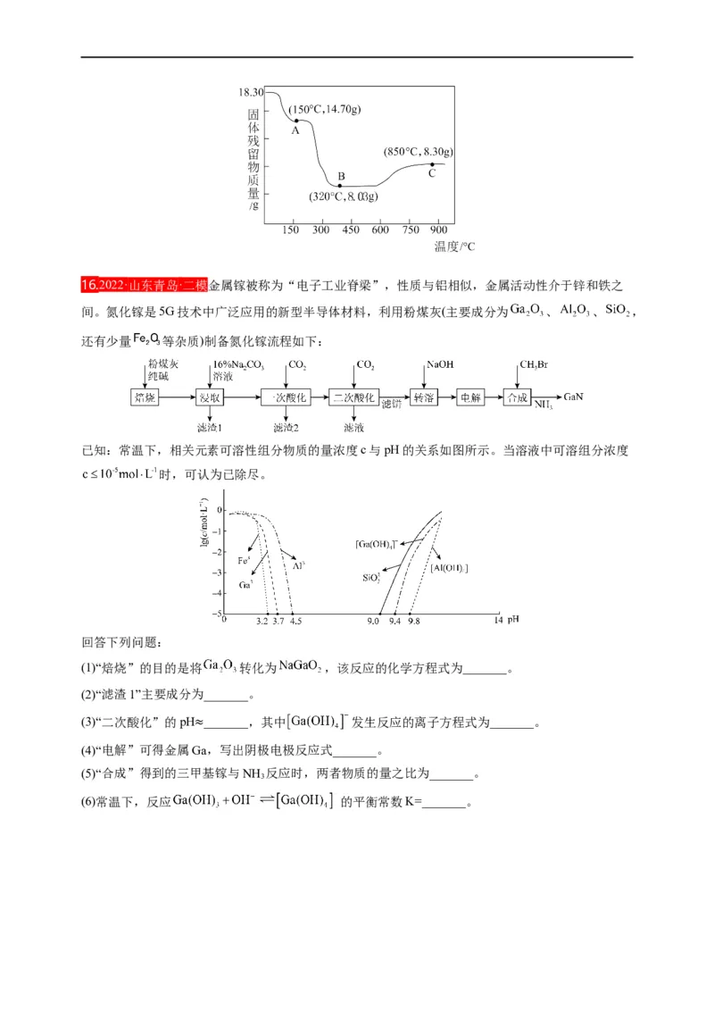 点击10『上下求索』化工流程--2023年高考化学热点&middot;重点&middot;难点（全国通用）（测试版）_05高考化学_通用版（老高考）复习资料_2023年复习资料_专项复习