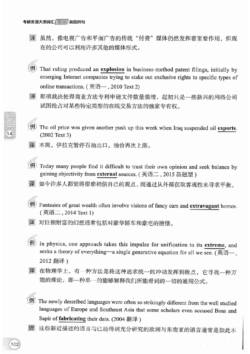 26考研英语大纲词汇5500真题例句-新文道_27考研真题_考研英语一、二真题+解析（1994-2026）_考研英语大纲词汇