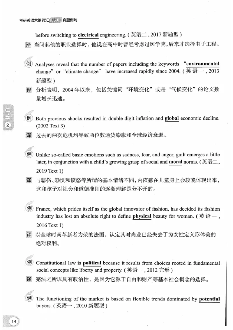 26考研英语大纲词汇5500真题例句-新文道_27考研真题_考研英语一、二真题+解析（1994-2026）_考研英语大纲词汇