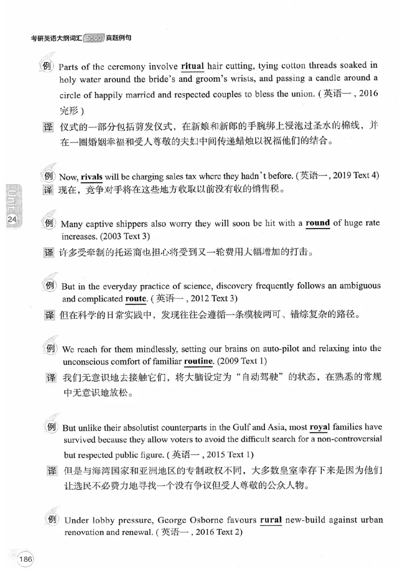26考研英语大纲词汇5500真题例句-新文道_27考研真题_考研英语一、二真题+解析（1994-2026）_考研英语大纲词汇