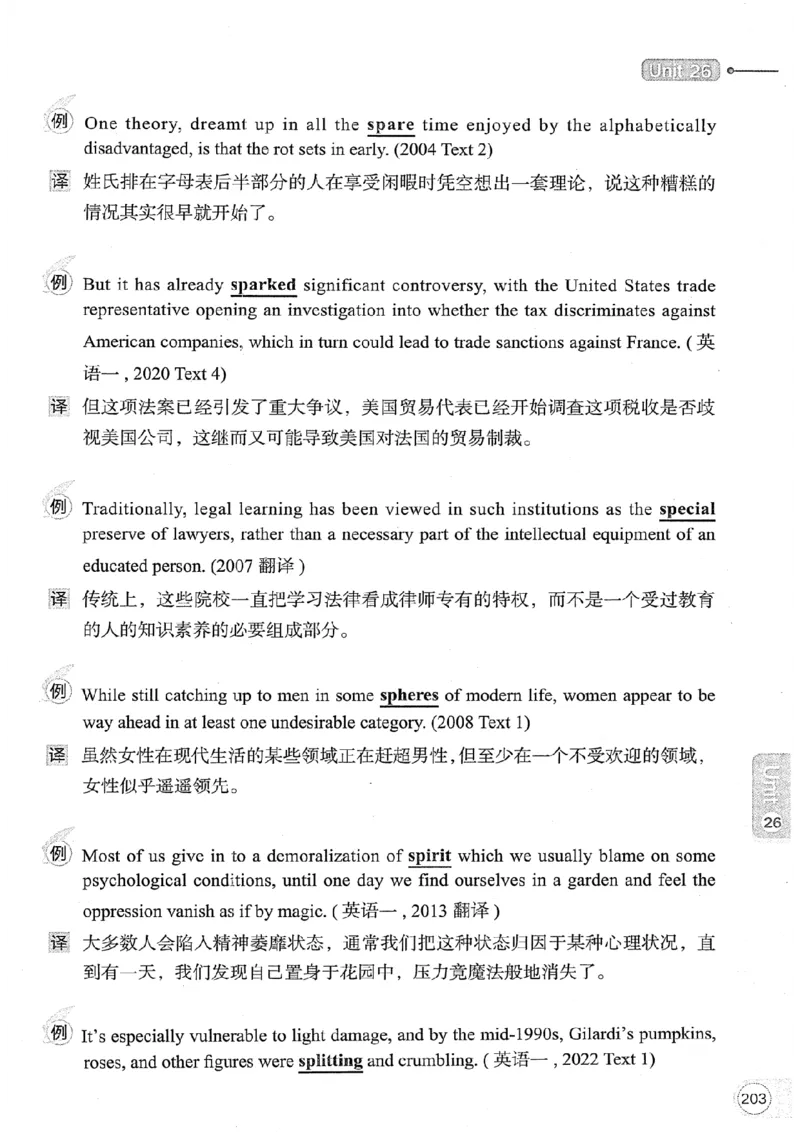 26考研英语大纲词汇5500真题例句-新文道_27考研真题_考研英语一、二真题+解析（1994-2026）_考研英语大纲词汇