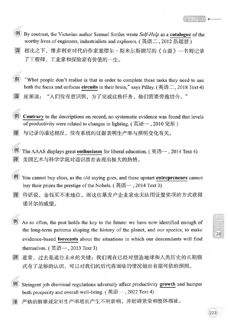 26考研英语大纲词汇5500真题例句-新文道_27考研真题_考研英语一、二真题+解析（1994-2026）_考研英语大纲词汇