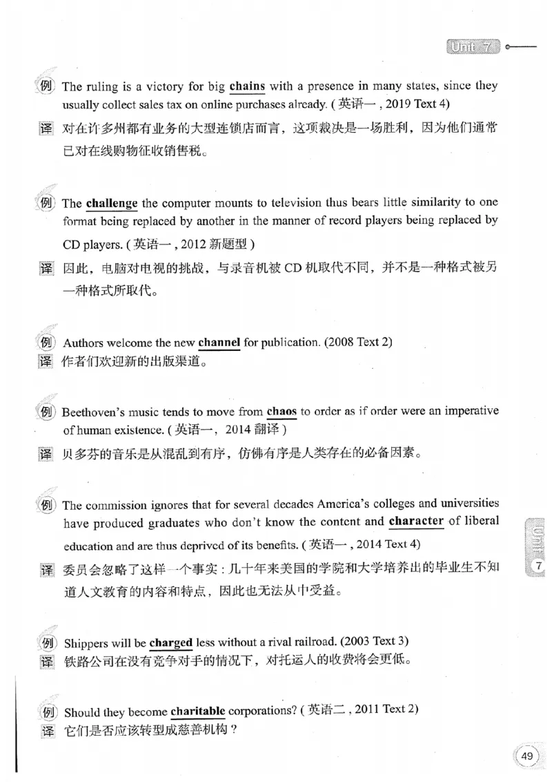 26考研英语大纲词汇5500真题例句-新文道_27考研真题_考研英语一、二真题+解析（1994-2026）_考研英语大纲词汇