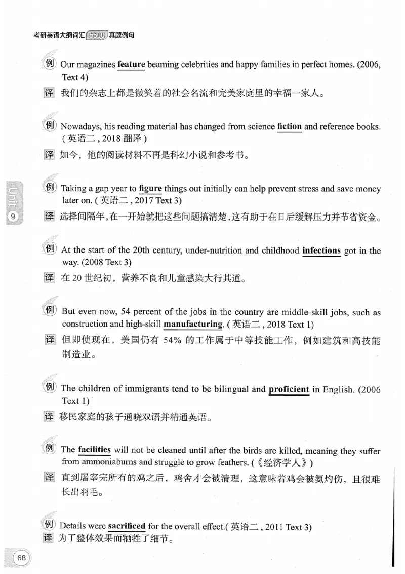 26考研英语大纲词汇5500真题例句-新文道_27考研真题_考研英语一、二真题+解析（1994-2026）_考研英语大纲词汇