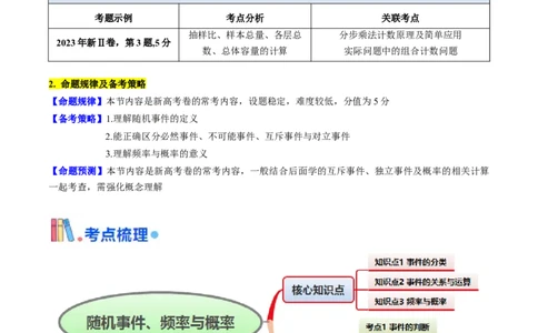 第04讲随机事件、频率与概率（学生版）_2025年新高考资料_一轮复习_备战2025年高考数学一轮复习考点帮_备战2025年高考数学一轮复习考点帮（新高考通用）（完结）_第二部分专项讲义