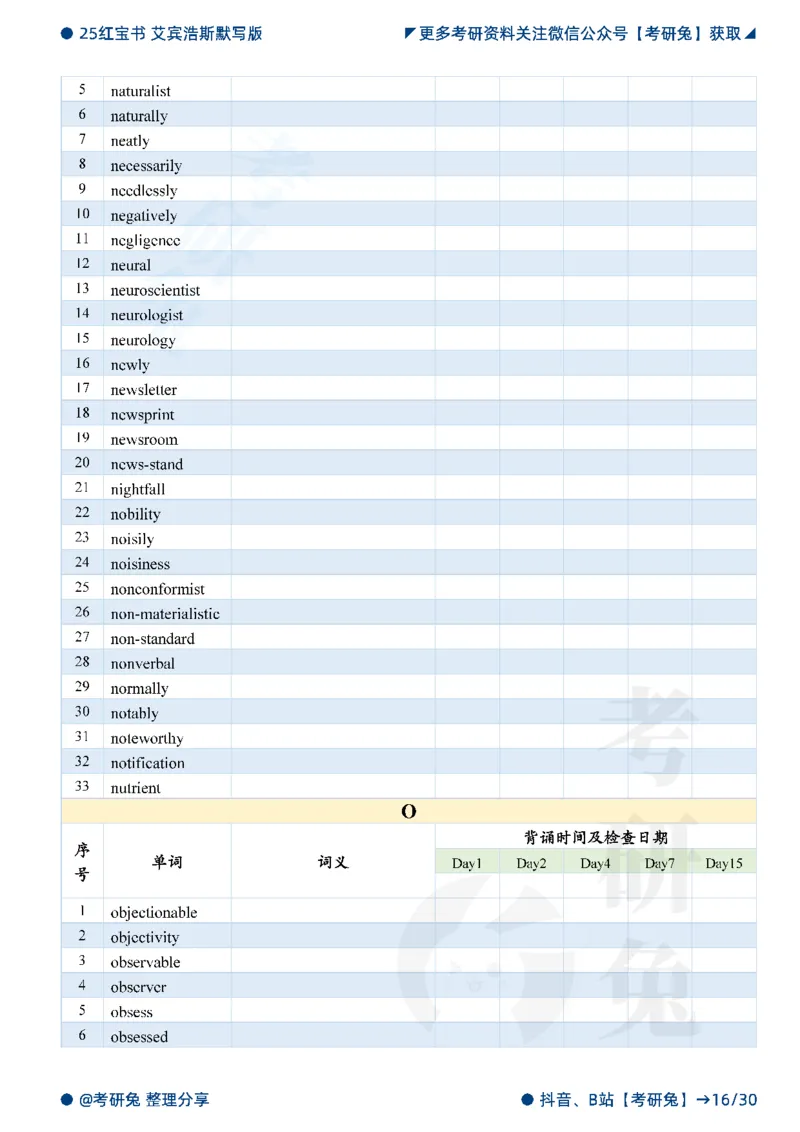 2025考研红宝书默写本-超纲词_27考研真题_考研英语一、二真题+解析（1994-2026）_考研词汇默写本合集_红宝书默写本