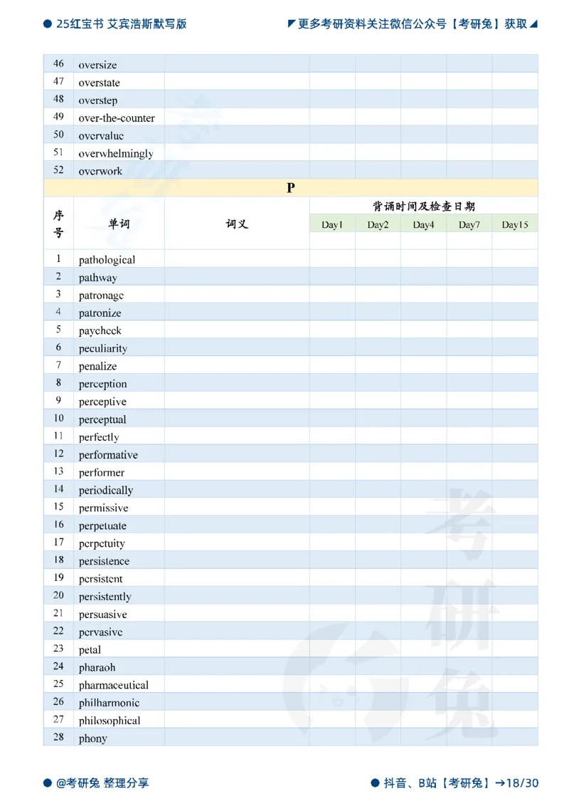 2025考研红宝书默写本-超纲词_27考研真题_考研英语一、二真题+解析（1994-2026）_考研词汇默写本合集_红宝书默写本