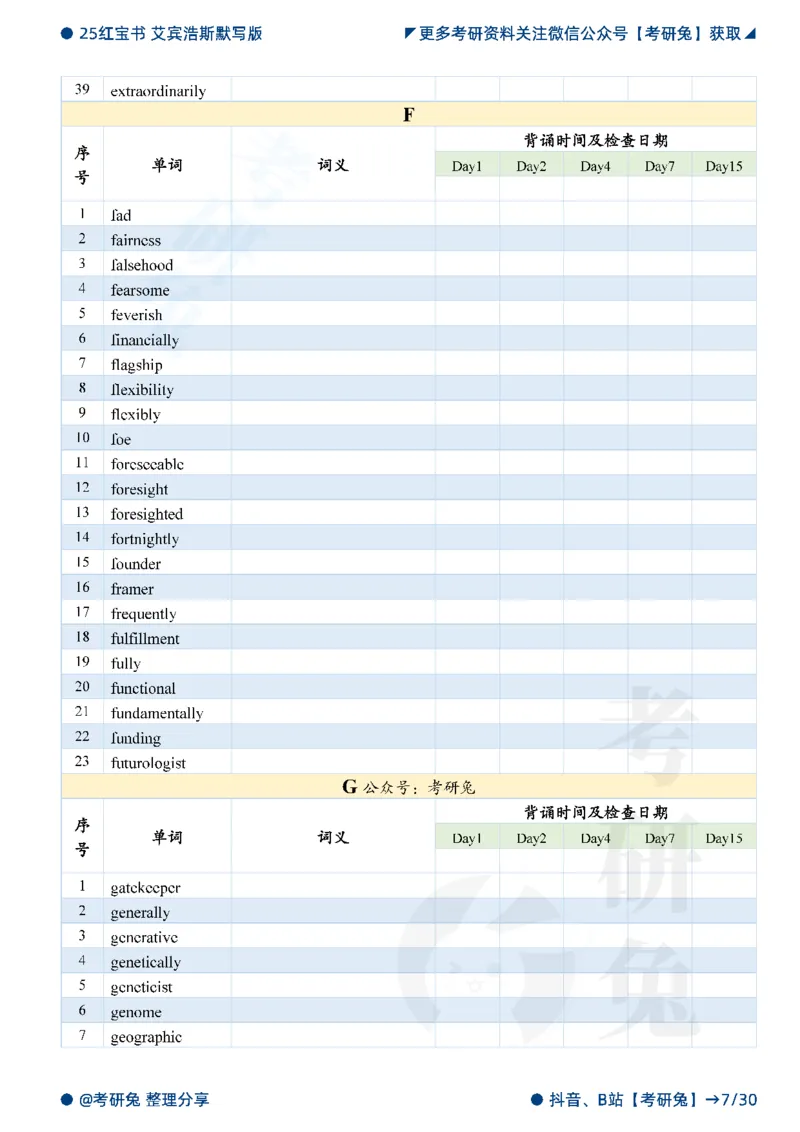 2025考研红宝书默写本-超纲词_27考研真题_考研英语一、二真题+解析（1994-2026）_考研词汇默写本合集_红宝书默写本
