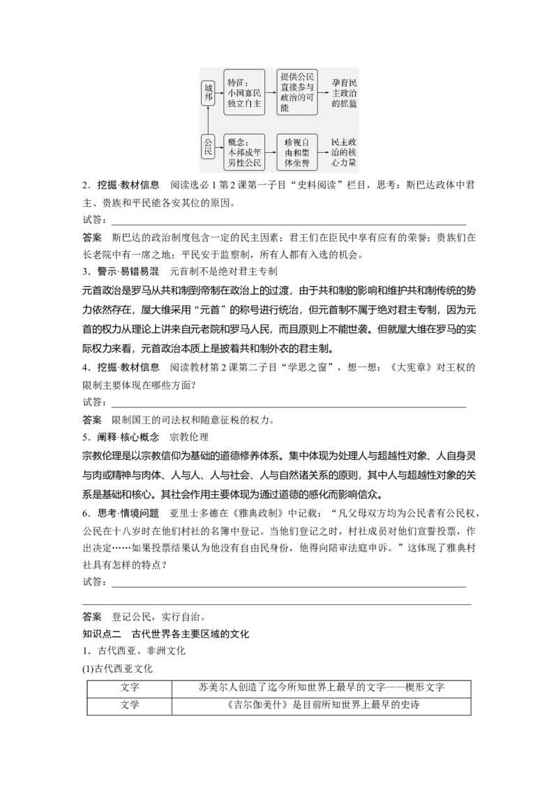 板块四　第十四单元　第44讲　古代世界的政治制度、文化交流与传播_07高考历史_2025年新高考资料_一轮复习_2025高考大一轮复习历史（通史版）_配套word版文档板块一第2单元&mdash;板块四