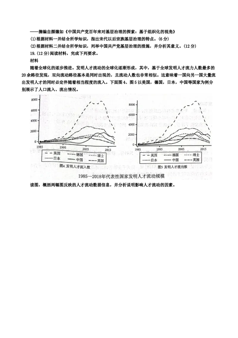 河北省2023届高三学生全过程纵向评价（一）历史试题_07高考历史_历史高考模拟题_新高考_2023年_2023河北省高三学生全过程纵向评价（一）历史