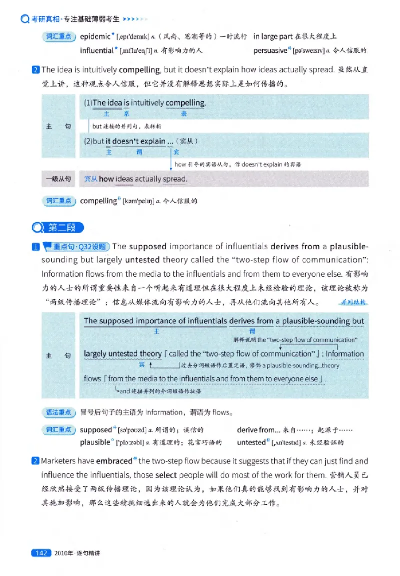 真题解析篇（一）逐句精讲英语(一)2007-2016_27考研真题_考研英语一、二真题+解析（1994-2026）_02.考研真相_2027《考研真相》（英一）