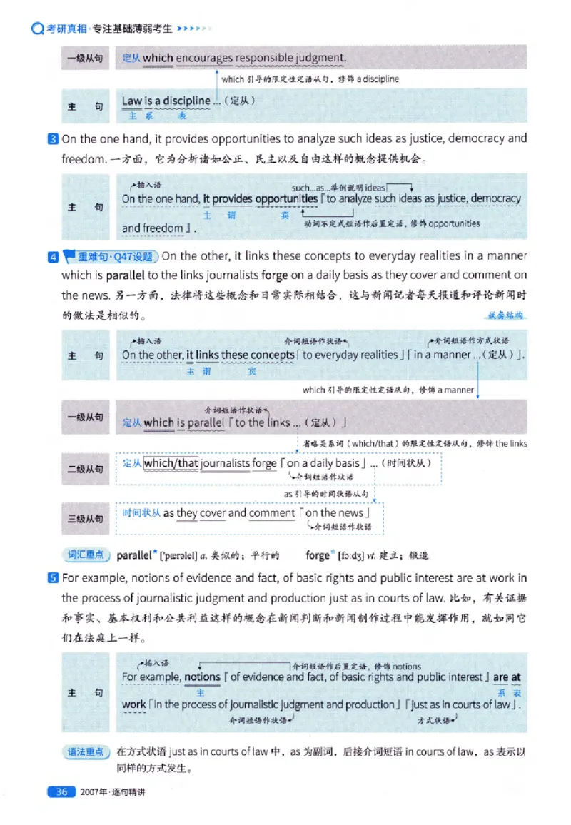 真题解析篇（一）逐句精讲英语(一)2007-2016_27考研真题_考研英语一、二真题+解析（1994-2026）_02.考研真相_2027《考研真相》（英一）