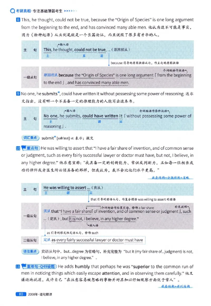 真题解析篇（一）逐句精讲英语(一)2007-2016_27考研真题_考研英语一、二真题+解析（1994-2026）_02.考研真相_2027《考研真相》（英一）