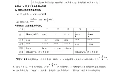 第01讲三角函数的概念与诱导公式（八大题型）（讲义）（解析版）_02高考数学_新高考复习资料_2024年新高考资料_一轮复习资料_第四章三角函数、解三角形