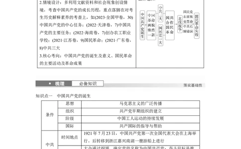 板块二　第八单元　第20讲　中国诞生、国共合作与国民革命_07高考历史_2025年新高考资料_一轮复习_2025高考大一轮复习历史（人教版）_配套word版文档板块一第2单元&mdash;板块四