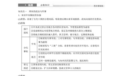 板块一　第四单元　第8讲　两宋的政治和军事及辽夏金元的统治_07高考历史_2025年新高考资料_一轮复习_2025高考大一轮复习历史（人教版）_学生用书Word版文档全书_2025大一轮复习讲义
