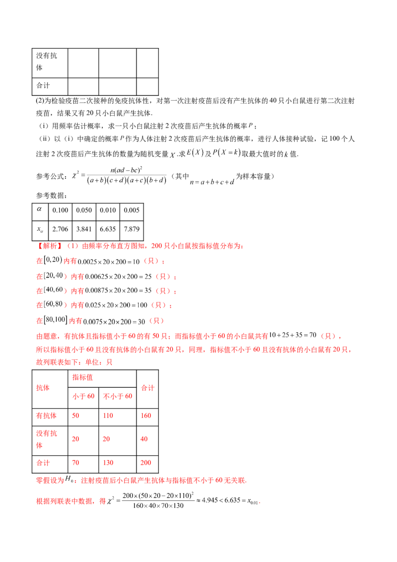 第02讲成对数据的统计分析（五大题型）（练习）（解析版）_2025年新高考资料_一轮复习_2025年高考数学一轮复习讲练测（新教材新高考，含2024高考真题）