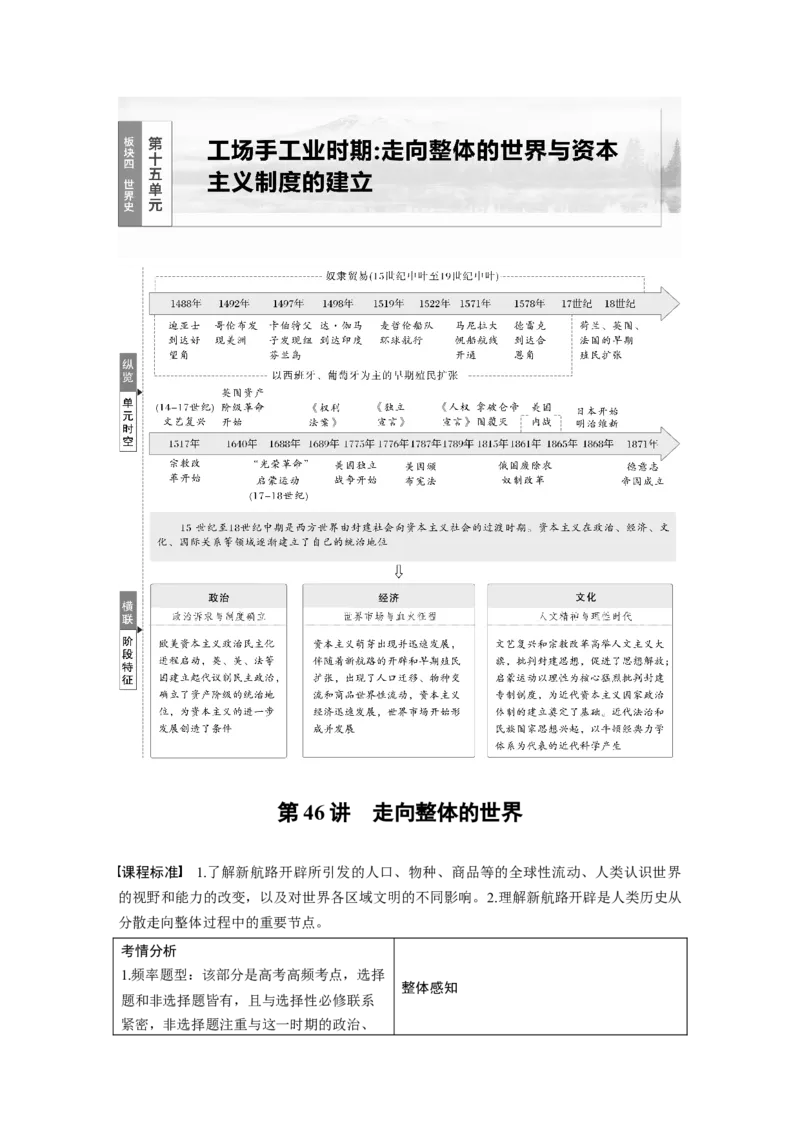 板块四　第十五单元　第46讲　走向整体的世界_07高考历史_2025年新高考资料_一轮复习_2025高考大一轮复习讲义+课件精准备考2025年新高三历史一轮复习备课课件（完结）_482