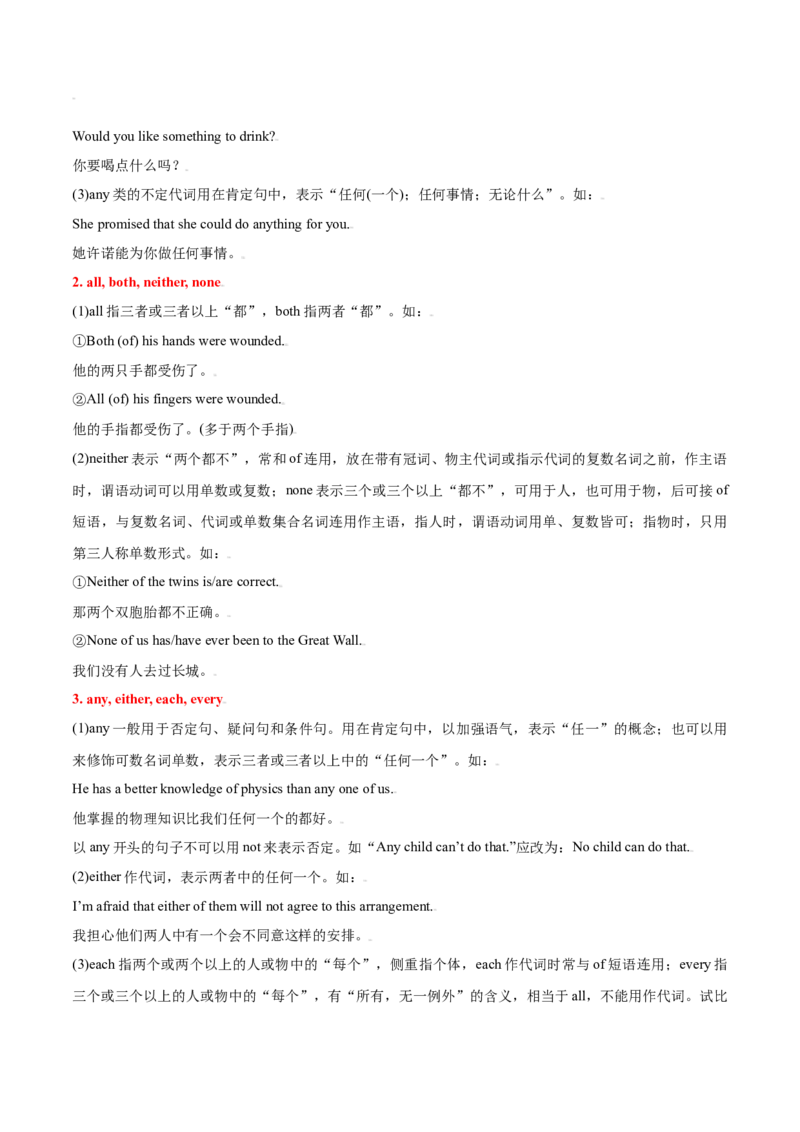 第04讲代词、介词、冠词（精讲）一轮复习讲义2024年高考英语高频考点题型归纳与方法总结（新高考通用）原卷版_03高考英语_新高考复习资料_2024年新高考资料_一轮复习资料