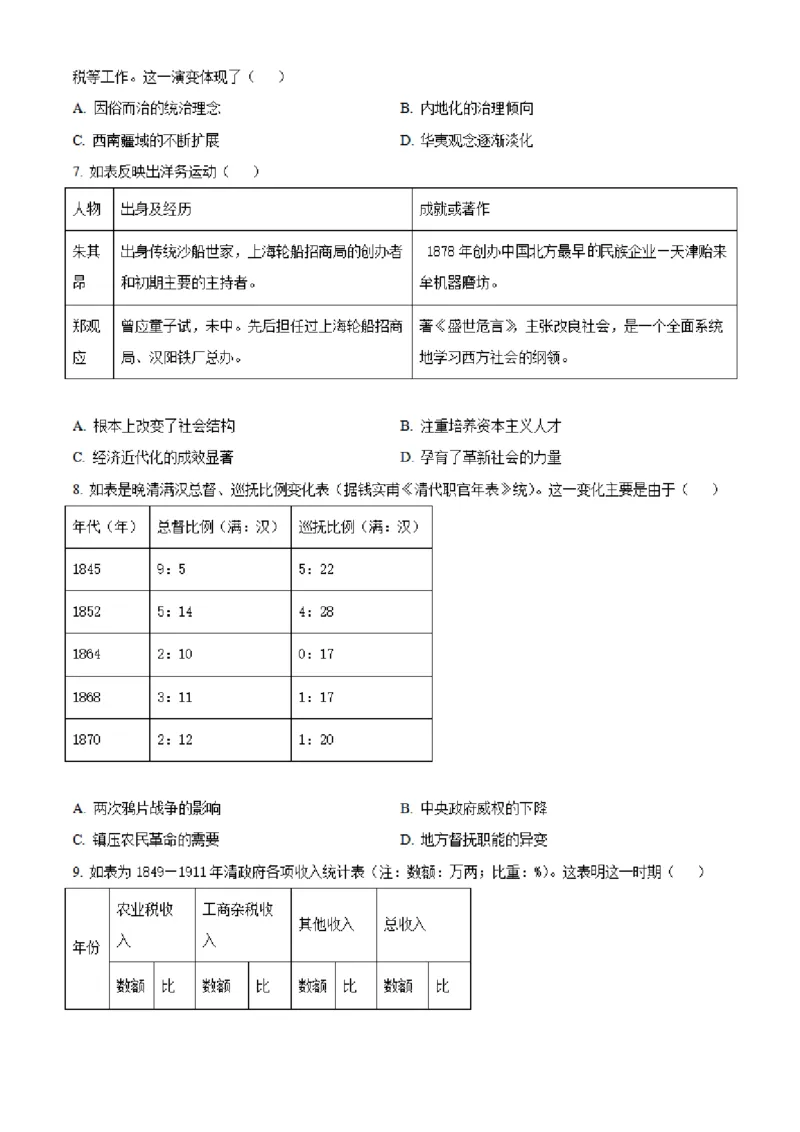 湖南省长沙市明达中学2022-2023学年高三上学期12月月考历史试题（原卷版）_07高考历史_历史高考模拟题_新高考_2023年_湖南省长沙市明达中学2022-2023学年高三上学期12月月考历史试题