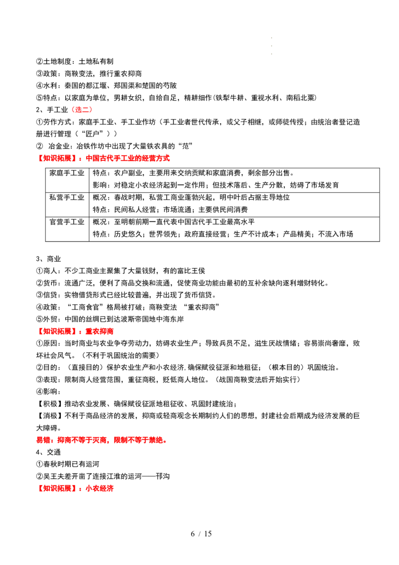 第02讲诸侯纷争与变法运动（讲义）（解析版）_07高考历史_新高考复习资料_2024年新高考复习资料_一轮复习资料_完2024年高考历史一轮复习讲练测(课件+讲义+练习)（新高考）